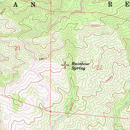 Topographic Map of Rainbow Spring, CA