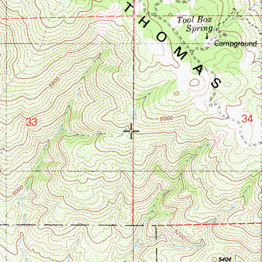 Topographic Map of Ramona Trail, CA