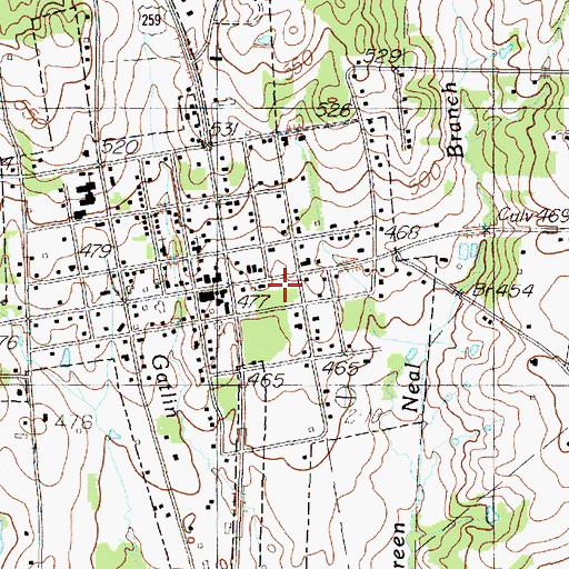 Topographic Map of Mount Enterprise Post Office, TX