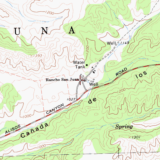Topographic Map of Rancho San Juan, CA