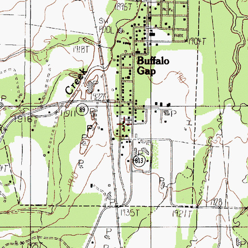 Topographic Map of Buffalo Gap Post Office, TX