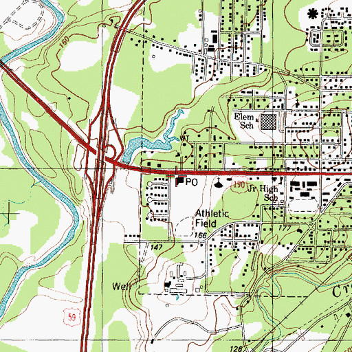 Topographic Map of Livingston Post Office, TX