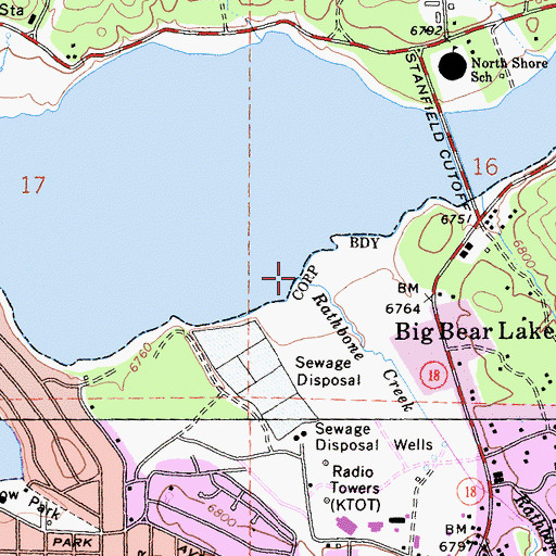 Topographic Map of Rathbun Creek, CA