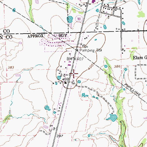 Topographic Map of Mabank Post Office, TX