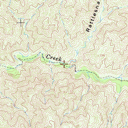 Topographic Map of Rattlesnake Canyon, CA