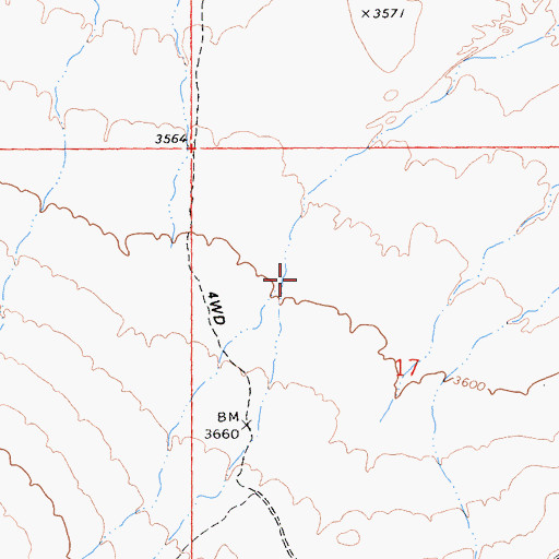 Topographic Map of Rattlesnake Canyon, CA
