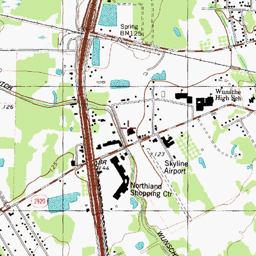 Topographic Map of Spring Post Office, TX