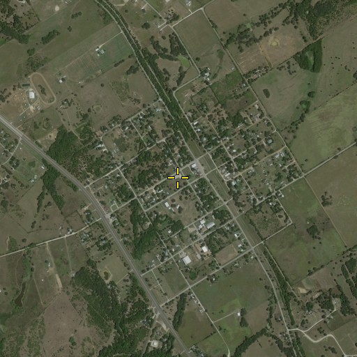Aerial/Satellite Image of McDade Post Office, TX