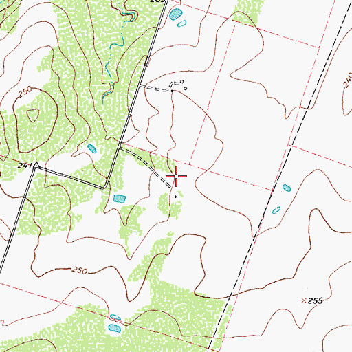 Topographic Map of Calliham Post Office, TX