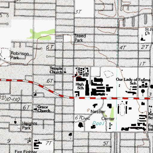 Topographic Map of Texas City Post Office, TX