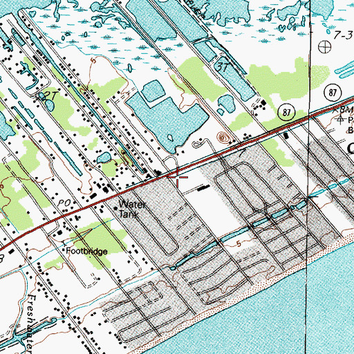 Topographic Map of Crystal Beach Post Office, TX