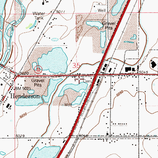 Topographic Map of Saint Clair Ross Cemetery, CO