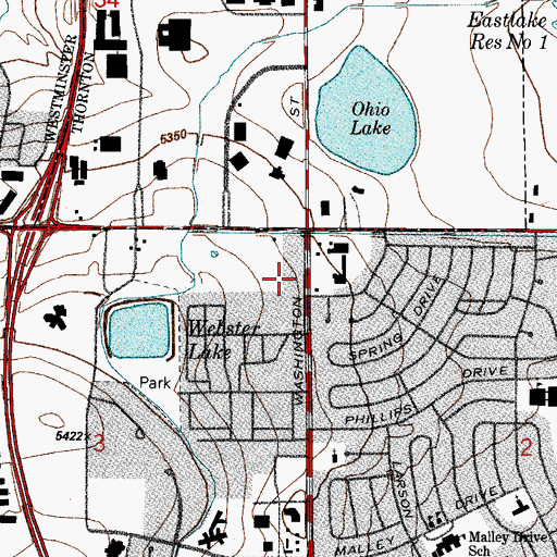 Topographic Map of Northglenn Post Office, CO