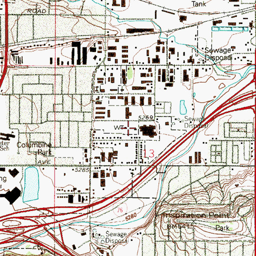 Topographic Map of Pridemark Paramedic Service, CO