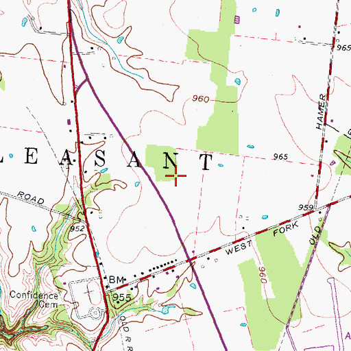 Topographic Map of Ohio State Highway Patrol - Georgetown Patrol Post, OH