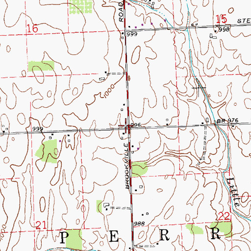 Topographic Map of Perry Township Police Department, OH