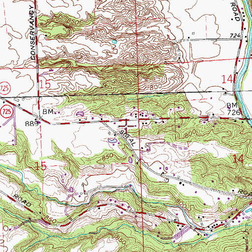 Topographic Map of German Township Police Department, OH