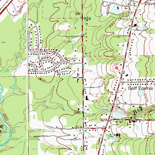 Topographic Map of Bazetta Township Police Department, OH