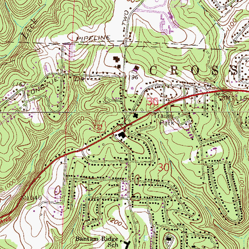 Topographic Map of Ohio State Highway Patrol - Steubenville Patrol Post, OH
