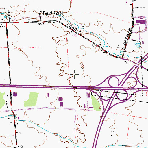Topographic Map of Dublin Police Department, OH