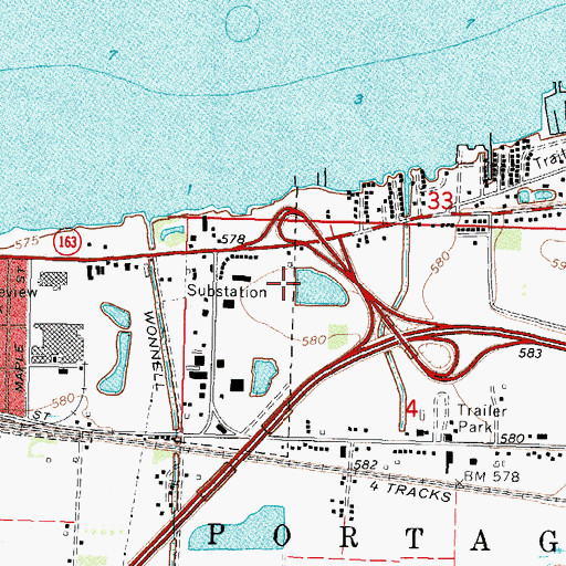 Topographic Map of Port Clinton Police Department, OH