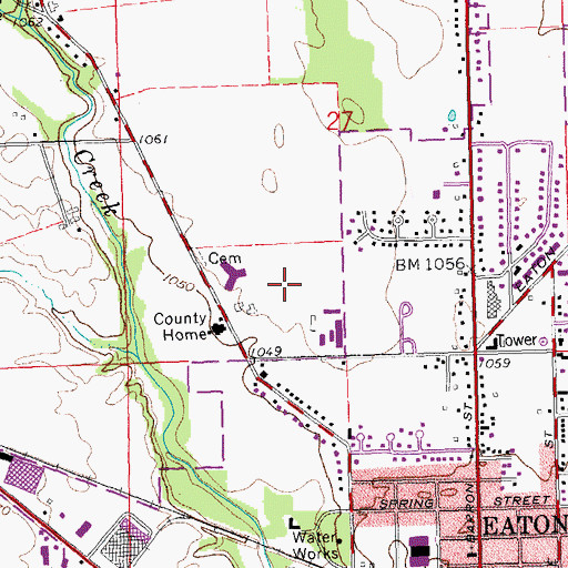 Topographic Map of Preble County Sheriff's Office, OH
