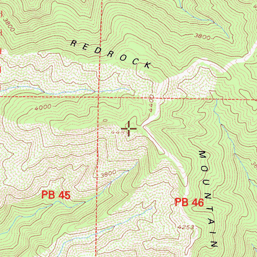 Topographic Map of Redrock Mountain, CA