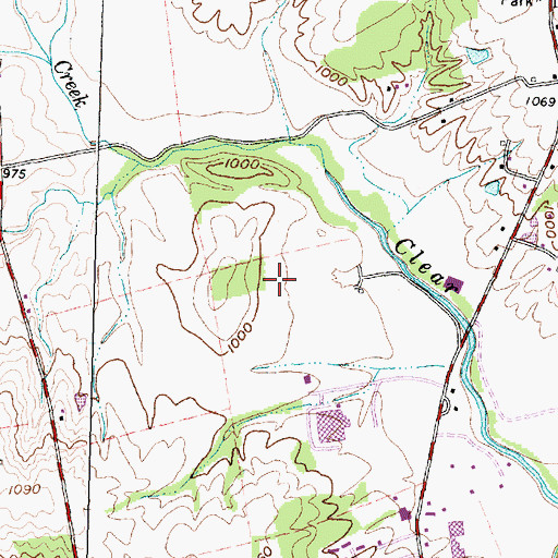 Topographic Map of Highland County Sheriff's Office, OH