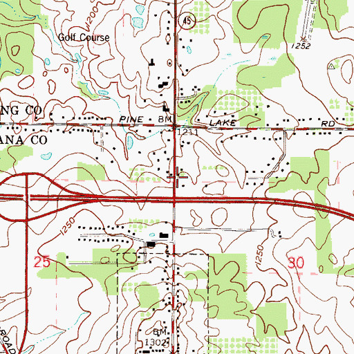 Topographic Map of Perry Township Police, OH