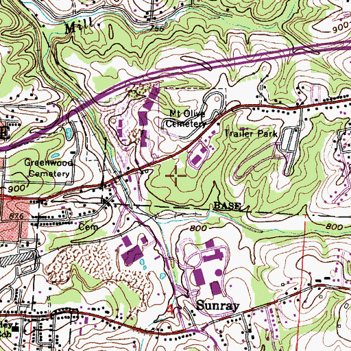 Topographic Map of Muskingum County Sheriff's Office, OH