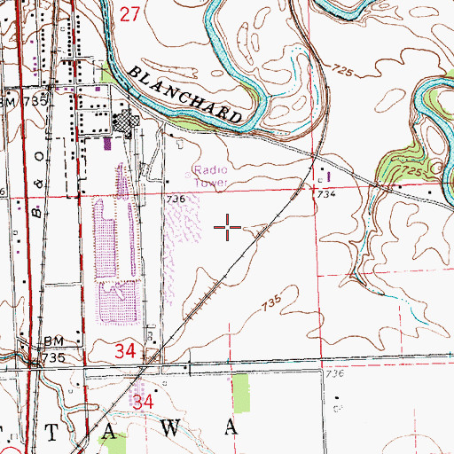 Topographic Map of Putnam County Sheriff's Office, OH