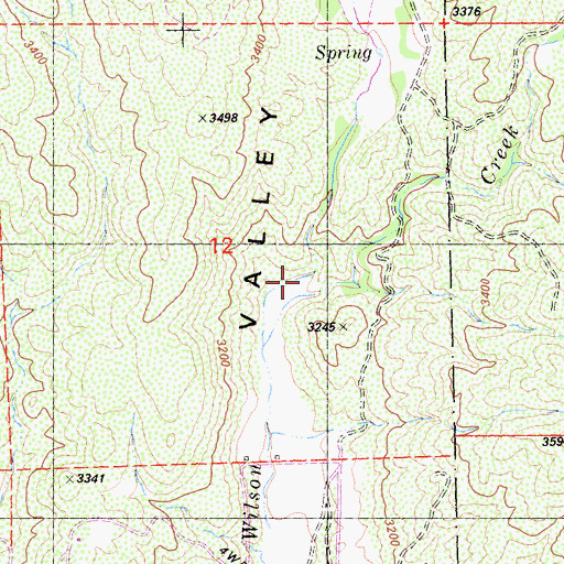 Topographic Map of Reed Valley, CA
