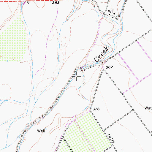 Topographic Map of Reliz Canyon, CA