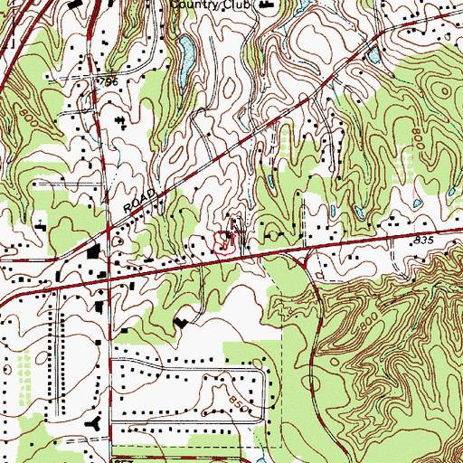 Topographic Map of Willoughby Hills Police Department, OH