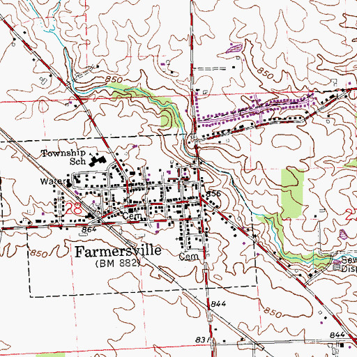 Topographic Map of Jackson Township Police Department, OH