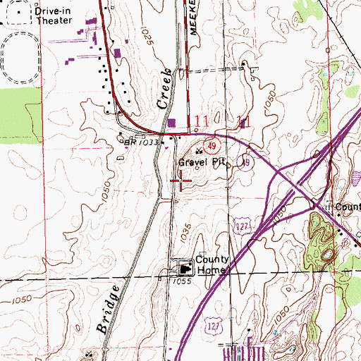 Topographic Map of Darke County Sheriff's Office, OH