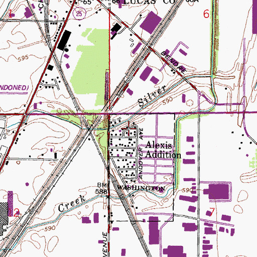 Topographic Map of Washington Township Police Department, OH