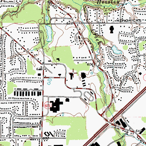 Topographic Map of Mentor Police Department, OH