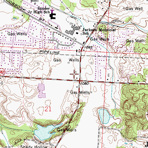 Topographic Map of Jackson Township Police Department, OH
