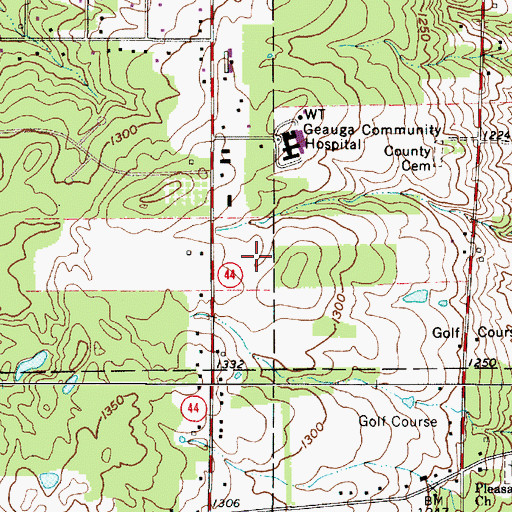 Topographic Map of Geauga County Sheriff's Office, OH