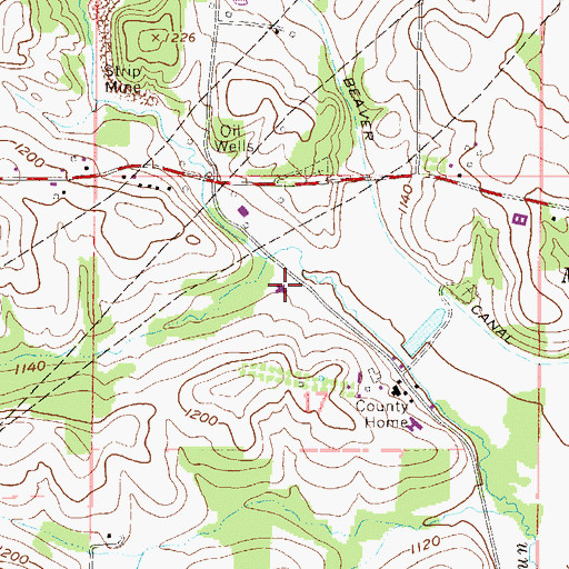 Topographic Map of Columbiana County Sheriff's Office, OH