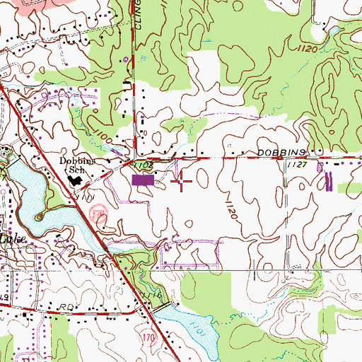 Topographic Map of Poland Township Police Department, OH