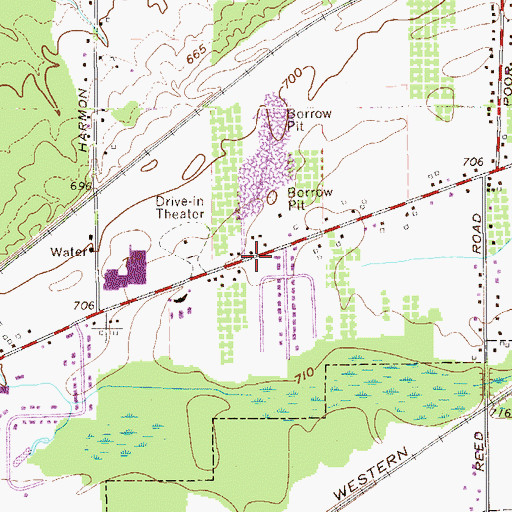 Topographic Map of North Kingsville Police Department, OH