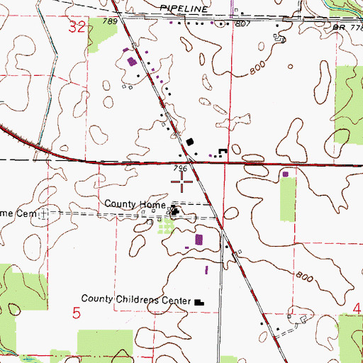 Topographic Map of Seneca County Sheriff's Office, OH