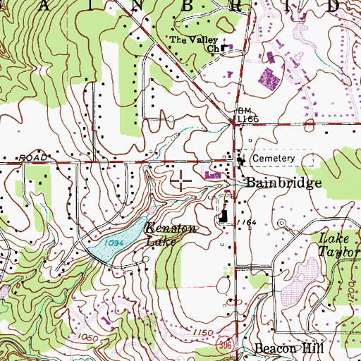 Topographic Map of Bainbridge Township Police, OH