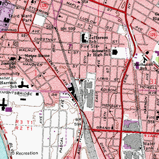 Topographic Map of Butler County Sheriff's Office, OH