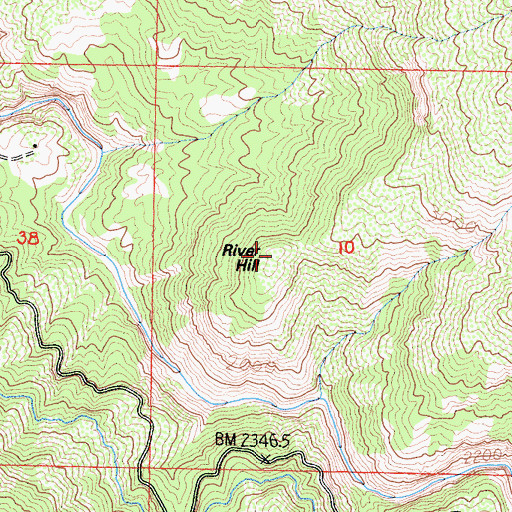 Topographic Map of River Hill, CA