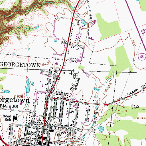 Topographic Map of Brown County Sheriff's Office, OH