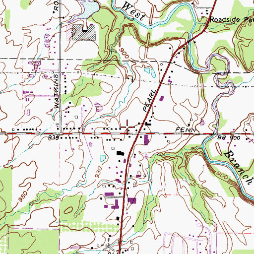 Topographic Map of Medina Township Police Department, OH