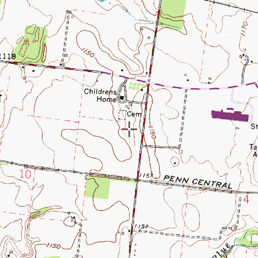 Topographic Map of Logan County Sheriff's Office, OH